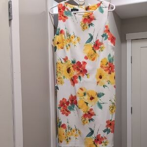 a new day White Floral Midi Dress